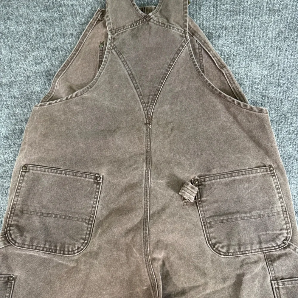 Carhartt Bib Overalls Mens 42x30 Double Knee Duck Canvas Relaxed Brown Vintage
